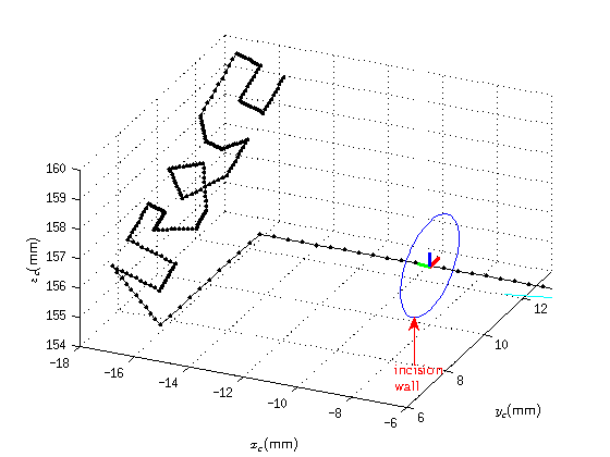 path following under unilateral constraint